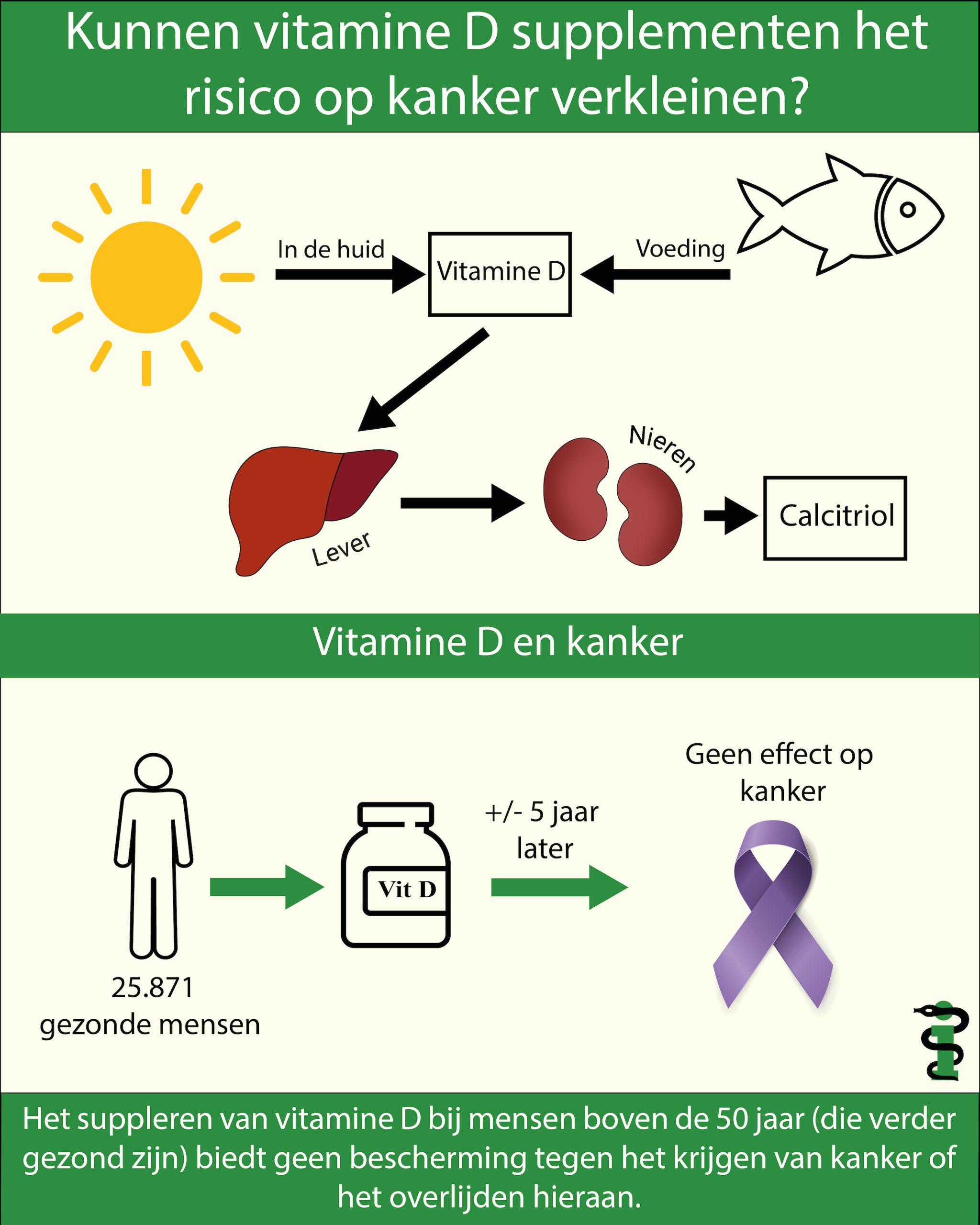 Kunnen vitamine D supplementen het risico op kanker verkleinen? 6 Vitamine D supplementen kanker infographic